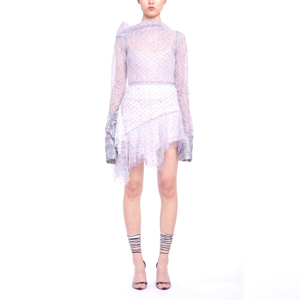 Anaïs Jourden Duo Lace Off-The-Shoulder Mini Dress - Picture 3 of 9
